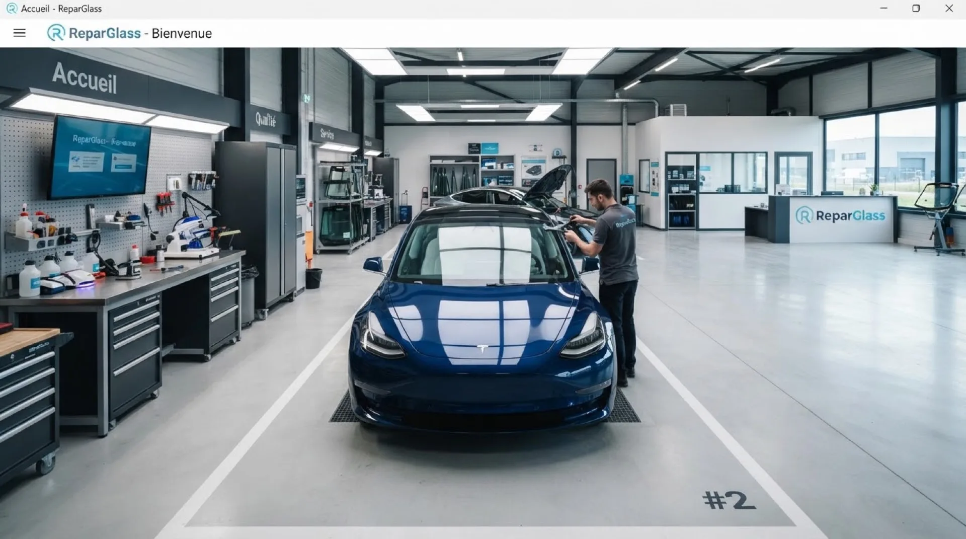 Atelier de vitrage automobile ReparGlass à Caudan